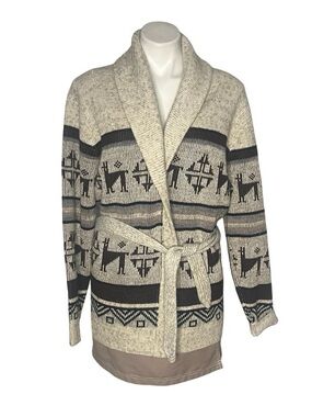 DIMENSION By Milford Cardigan Sweater Southwestern Alpaca Knit Size Medium VTG